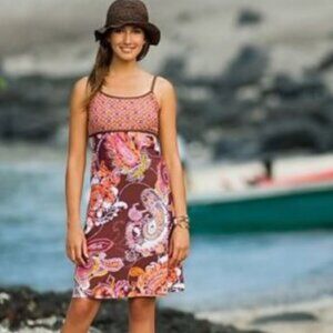 Athleta XXS Summer Mini Dress Swim Floral Boho Paisley